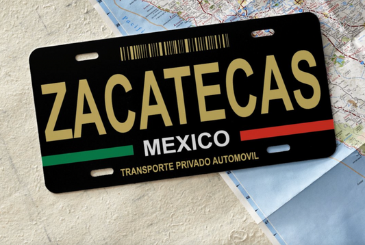 Mexico License Plate Black